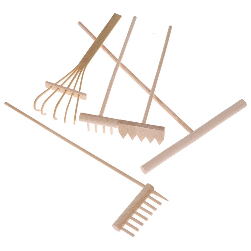 

1/5Pcs Mini Bamboo Rake for Zen Garden Sand Tabletop Meditation Feng Shui Decor