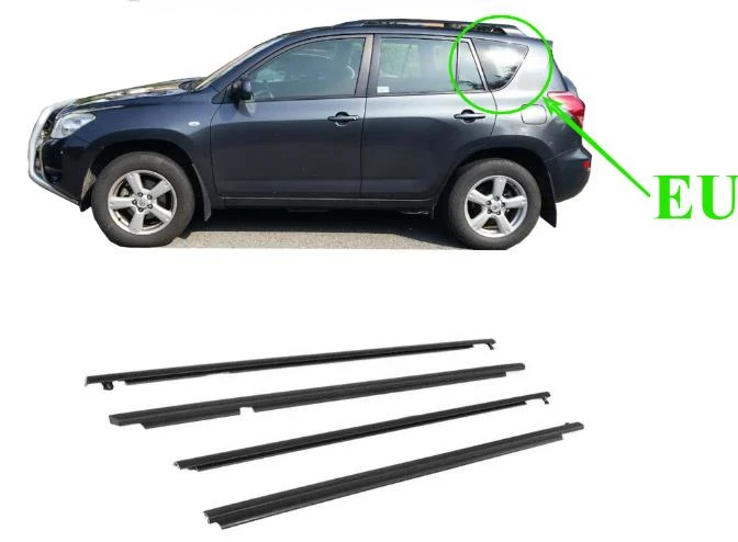 

4 шт. США или ЕС окна резиновая снаружи для Toyota RAV4 2009-2012 75720-0R020 стеклянная защитная уплотнительная лента для RAV-4 Glass XA30