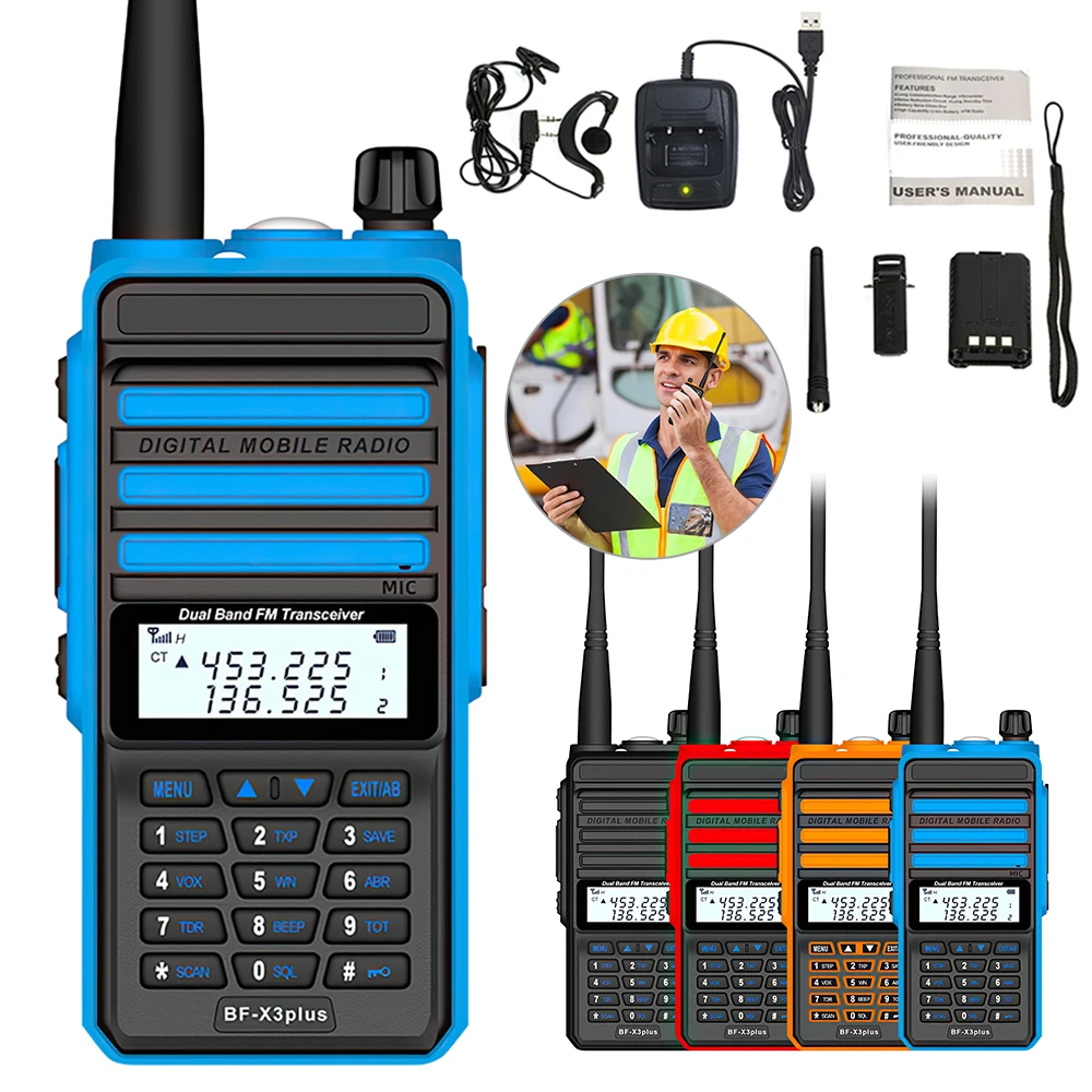 

BAOFENG X3 PLUS Walkie Talkie Handheld Hf Radio Transceiver Mini Two Way Radio Walkie Talkie with Digital Display for Outdoor