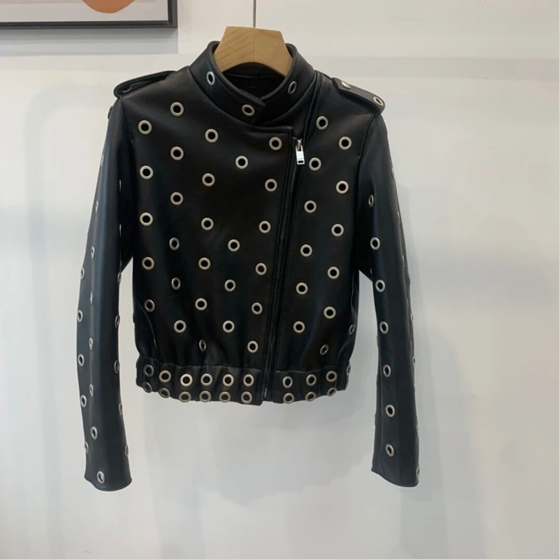 

Женские пальто из 100% натуральной овечьей кожи, модные кожаные куртки, Женская Длинная ветровка из натуральной овечьей кожи H71