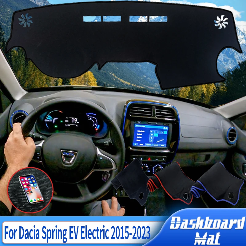 

Dashboard Cover Mats for Renault Kwid 2022 Accessories 2015~2023 Auto Interior Mouldings Avoid Light Pad Instrument Platform Mat