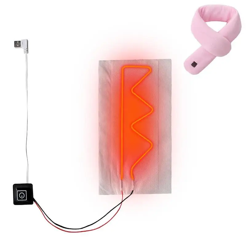 

Шарф-подкладка с электрическим подогревом, безопасный обогрев, USB-зарядка, водонепроницаемая одежда, жилет, куртка, подкладки, обогреватель, инструмент для