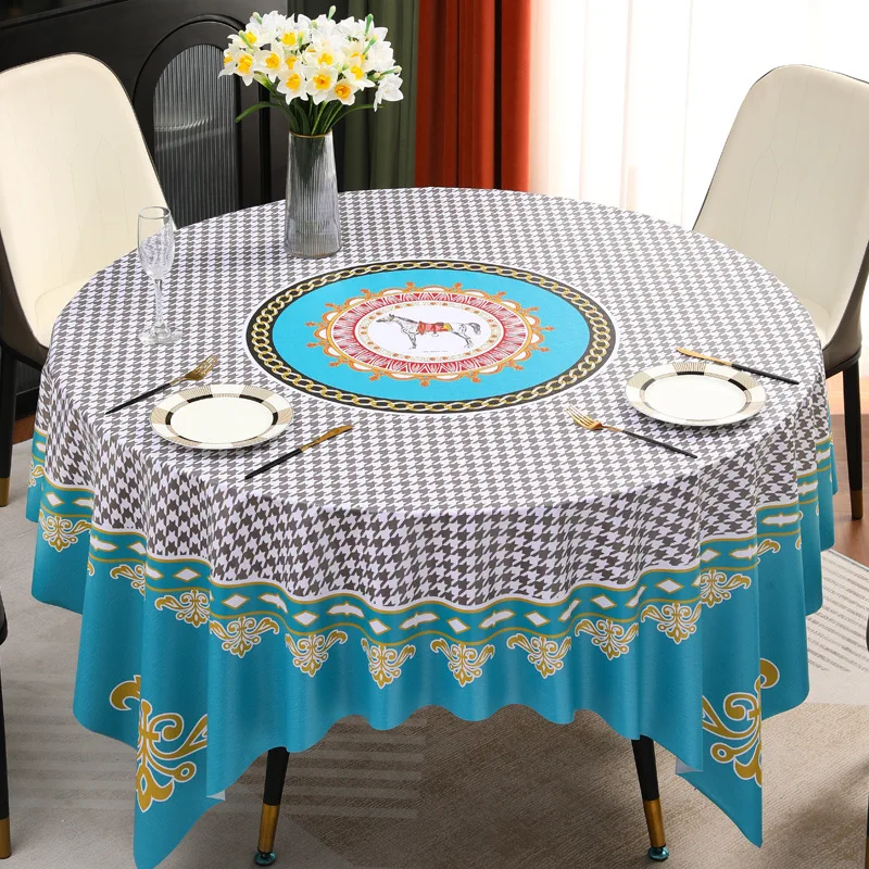 

2023 big round table cloth wholesale iron PVC waterproof and oil proof_Jes4848