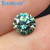 multicolor color 8mm si round shape brilliant cut sic material moissanite loose gem stone for jewelry making diy material