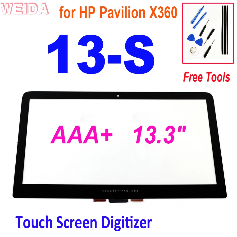 

Сенсорный экран AAA + 13,3 ''для HP Pavilion X360 13S Series 13-S, сменный дигитайзер для HP 13-s056nw 13-s003na, стеклянная панель