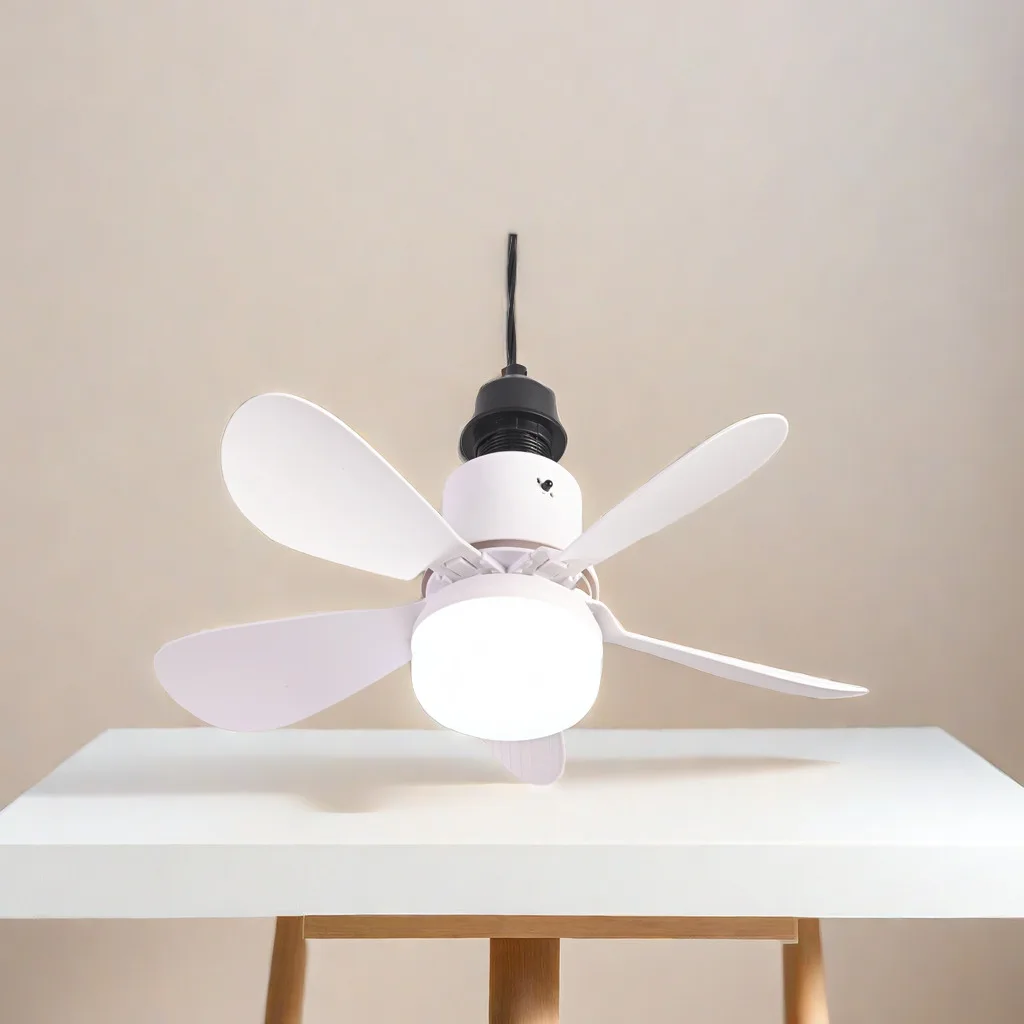 Маленький настенный потолочный вентилятор E27 лампа с винтовым цоколем