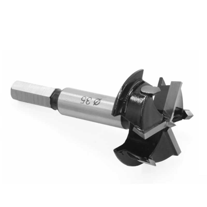 

Two Spurs and Center Cutters Woodworking Hinge Hole Drilling Bit for Wood Drilling Furniture Door Hinge Hole 35mm M4YD