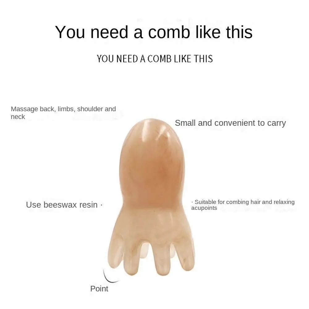 Инструмент для ухода за волосами из смолы терапевтическая массажная расческа