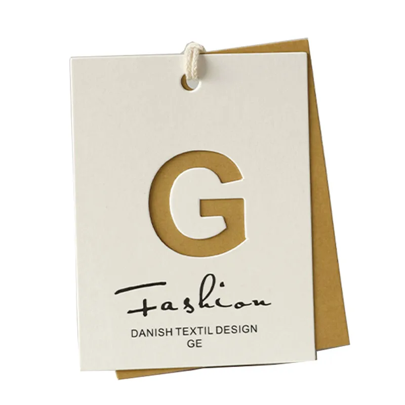 Бумажные подвесные бирки для джинсов из крафт-бумаги индивидуальные ценники