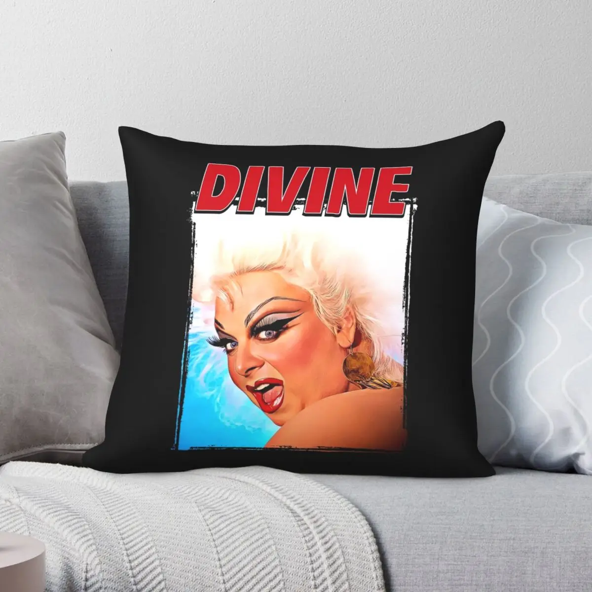 

Divine Drag Queen Square Pillowcase Polyester Linen Velvet Pattern Zip Decor Pillow Case Sofa Seater Cushion Cover