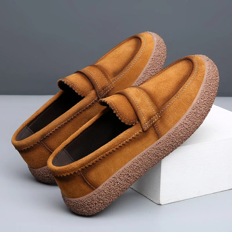 

Luxury Brand Men's Shoes High Quality Designer Loafers Italian Suede Leather Men Casual Shoes Soft Comfy Driving Shoes Moccasins