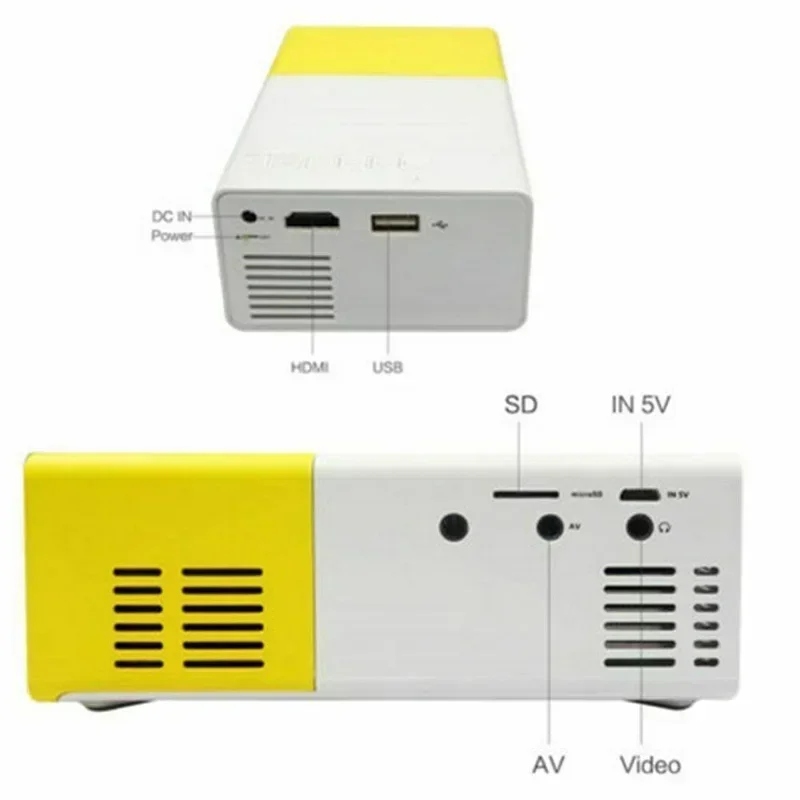 Новый светодиодный мини-проектор YG300 Pro 480x272 пикселей поддержка HD 1080P