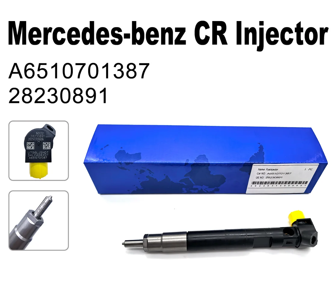 Фото Топливная форсунка 28230891 A6510701387 Common Rail для Mercedes-Benz A, B-класса, CLA Coupe с двигателем OM651 №4
