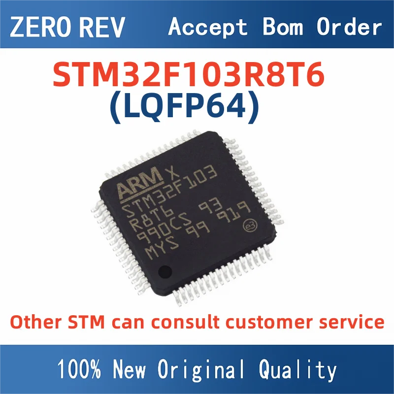 

STM32F103R8T6 ARM Cortex-M3 32-bit IC MCU STM32F103 STM32F STM32 STM LQFP64 Chip Microcontroller Brand new original