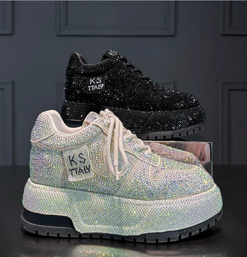 Новые бамбуки De Marca Lujo Zapatillas Blancas Con Plataforma Mujer обувь высокого качества Tenis