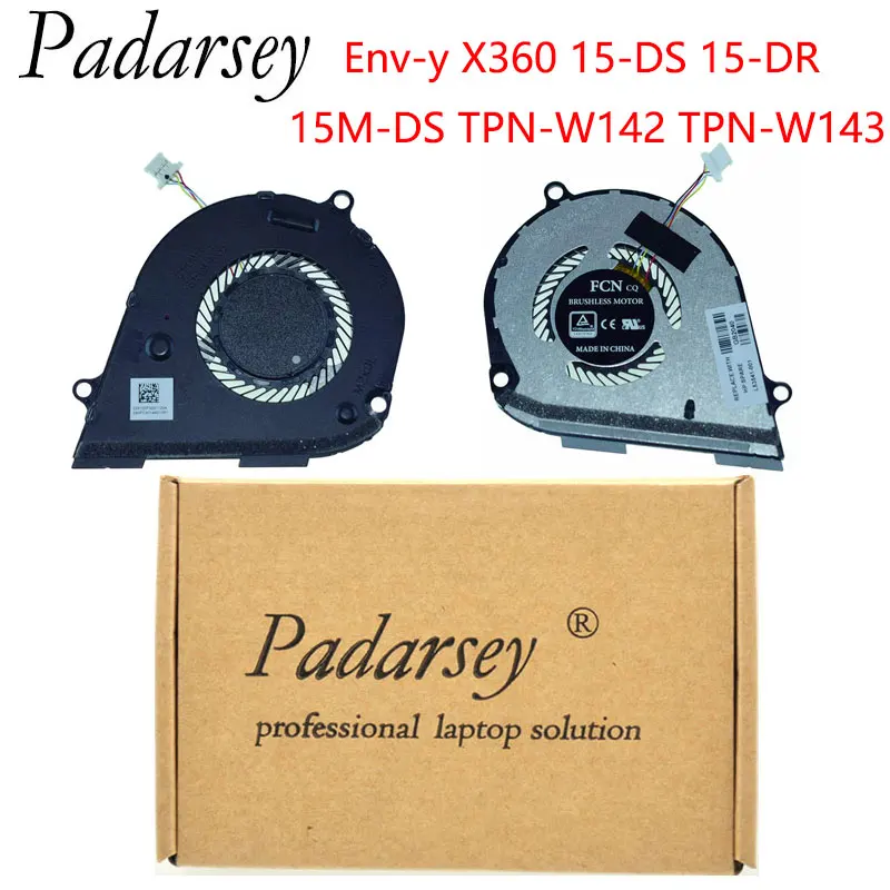 

Padarsey Replacement Left Side CPU Cooling Fan for HP Env-y X360 15-DS 15-DR 15M-DS TPN-W142 TPN-W143 Series Laptop L53541-001