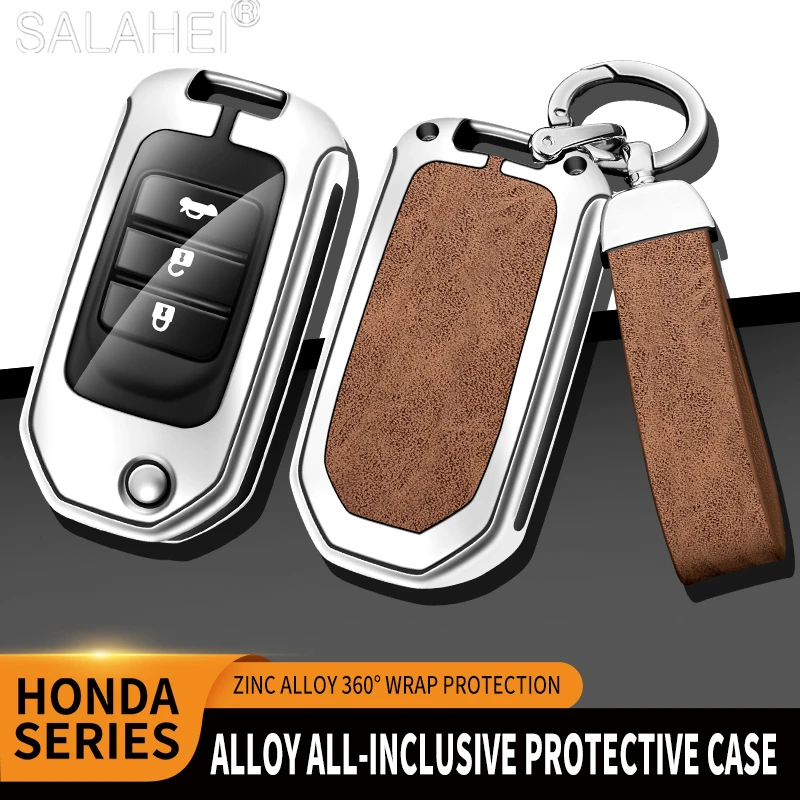 

Car Flip Remote Key Fob Case Shell Cover For Honda Civic HRV CRV XRV CR-V Crider Odyssey Pilot Fit Accord Keychain Accessories