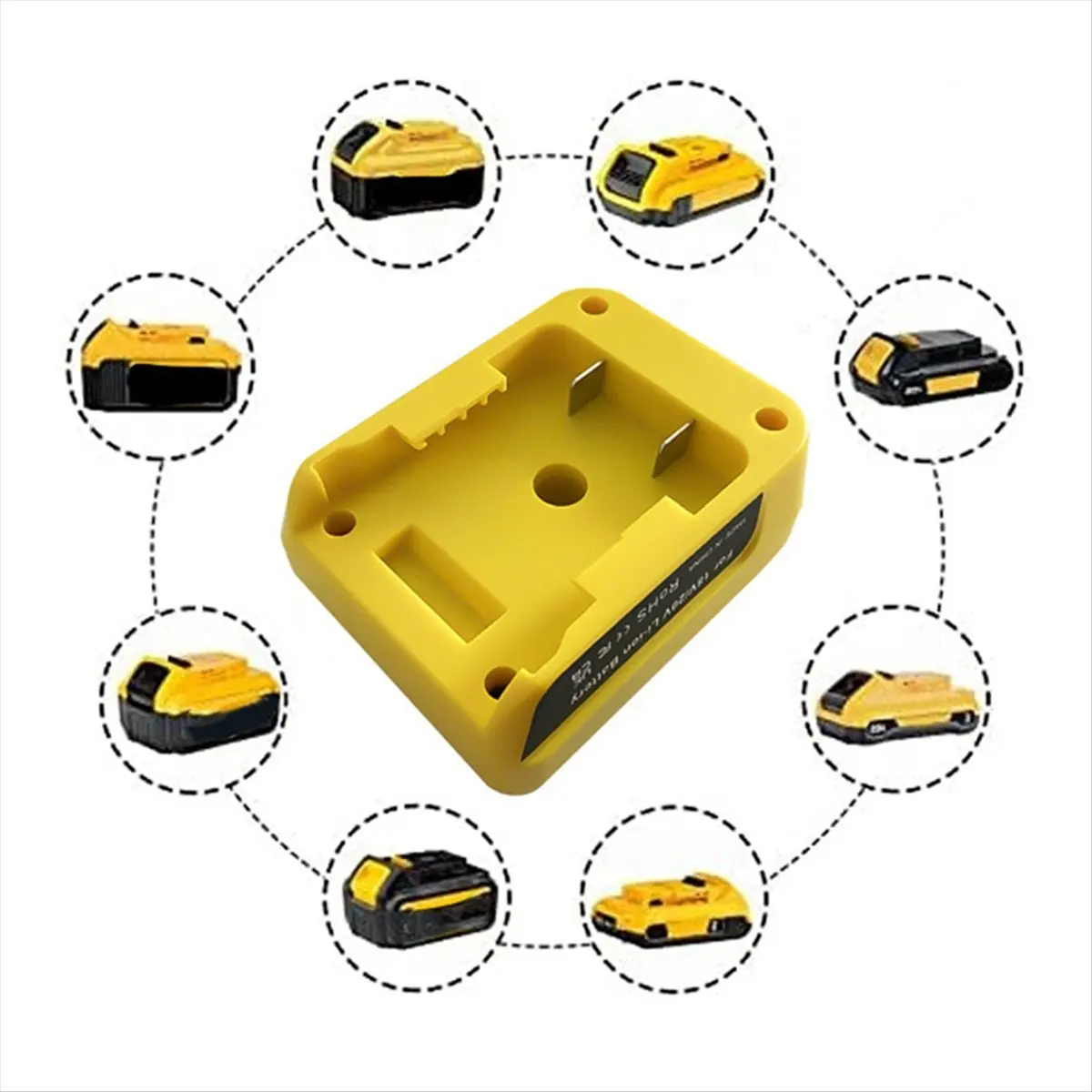 Фото Адаптер для аккумуляторов ABS с двумя портами USB для быстрой зарядки, для литиевых аккумуляторов XR 18V 20V DCB180 №3