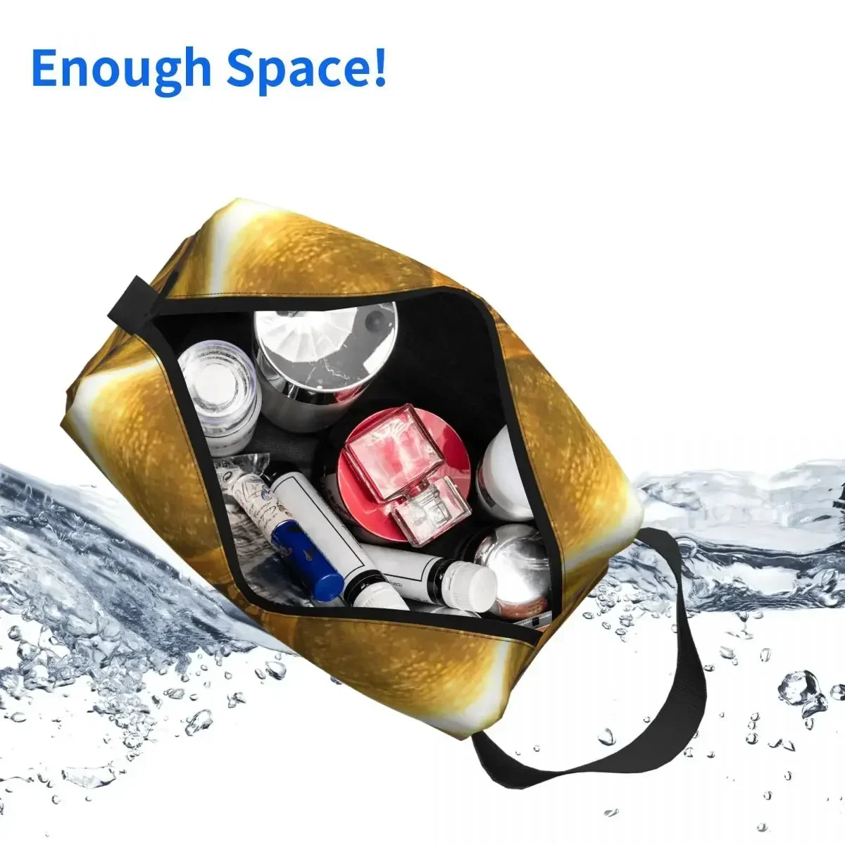 Симпатичная Золотая дорожная сумка для туалетных принадлежностей King 0 Древнего