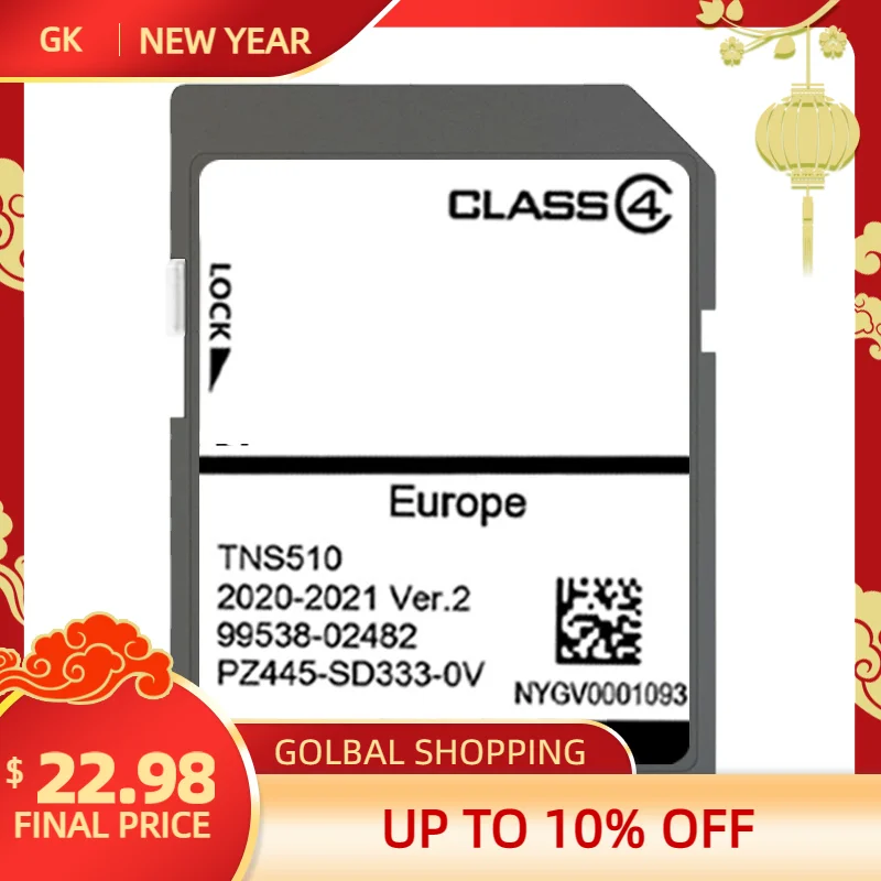 

TNS510 Navigation SAT NAV Map SD Card 2021 Ver.2 For Toyota UK & EUROPE SOCKETS With Anti Fog Reaview Stickers