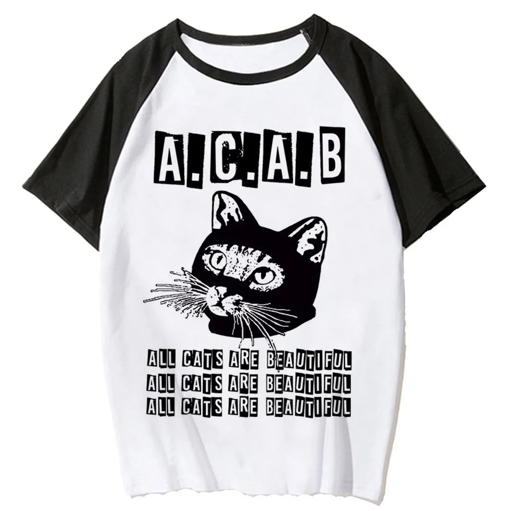 Kitten Neko Cat милая футболка для девочек и женщин гранж хип-хоп аниме винтажная