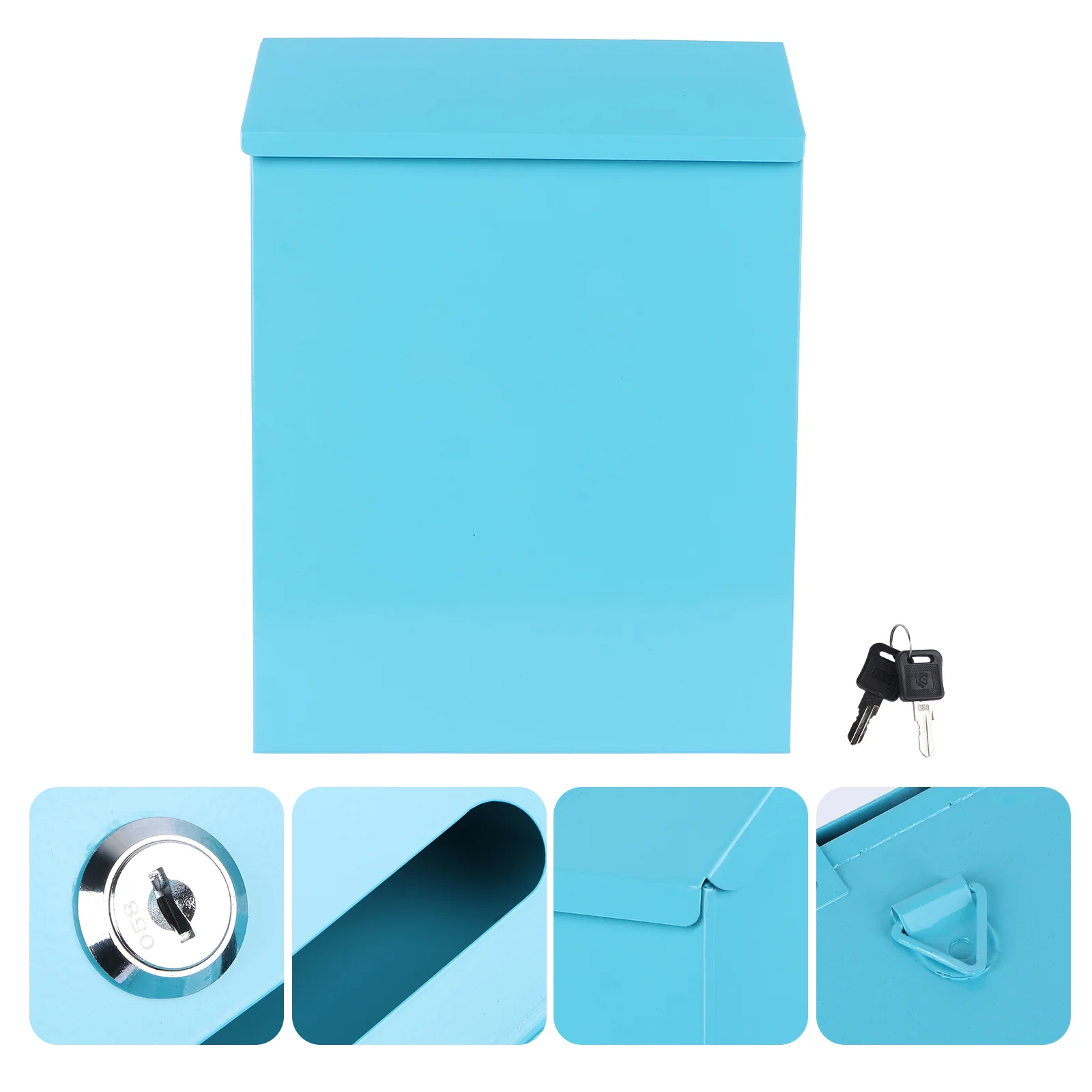 

Box Mailbox Wall Drop Mail Mounted Key Suggestion Lockmount Post Locking Metal Donation Outside Mailboxes Letter Ballotboxes