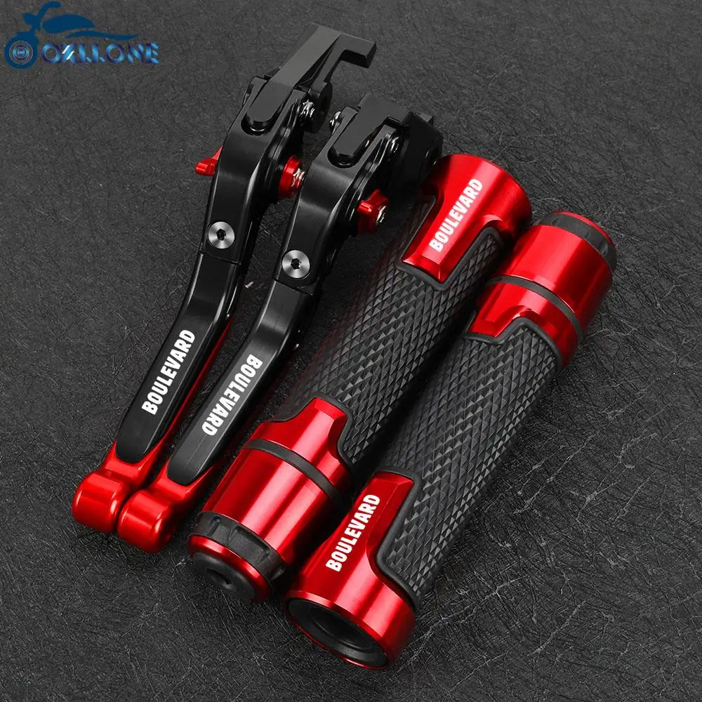 

FOR SUZUKI BOULEVARD C90 S50 S83 2005-2009 Motorcycle Accessories Adjustable Clutch Brake Lever Handlebar Grips Ends Aluminum