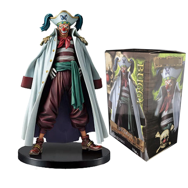 

17cm One Piece Buggy Action Figure PVC Statue Vertical Clown Collection Toys For Kids Clown Model Desktop Decoration Gift