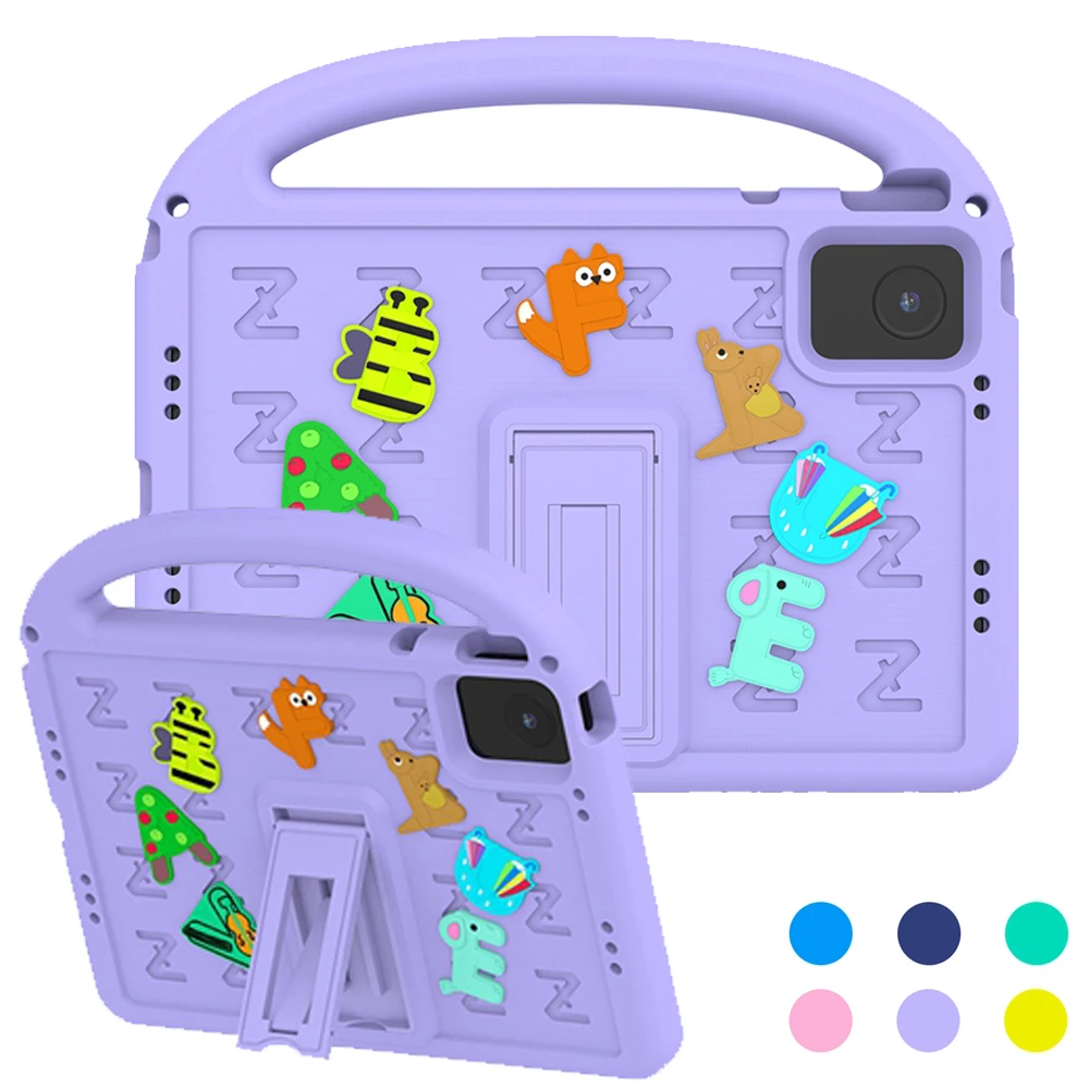 Для Lenovo Tab M11 2024 11 дюймов TB-330FU чехол детский безопасный мультяшный с буквенным