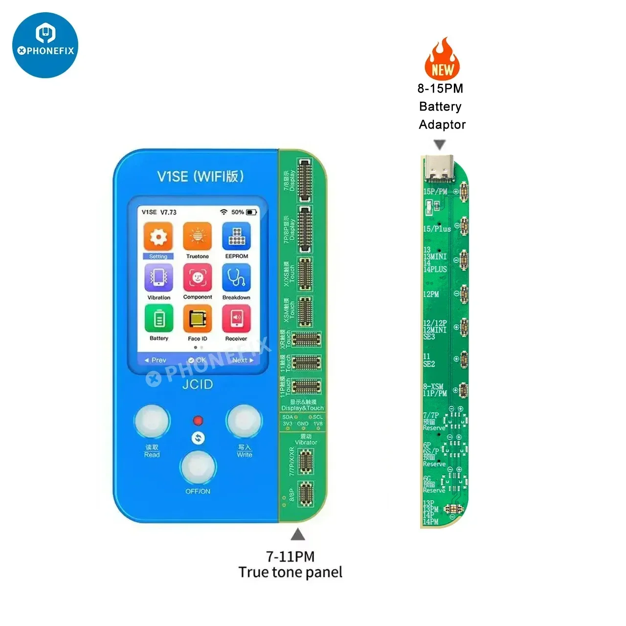 

JC V1SE Программатор для чтения кодов мобильного телефона для iPhone 15 14 13 12 11 X 8, аккумулятор True Tone, инструменты для ремонта матрицы задней камеры