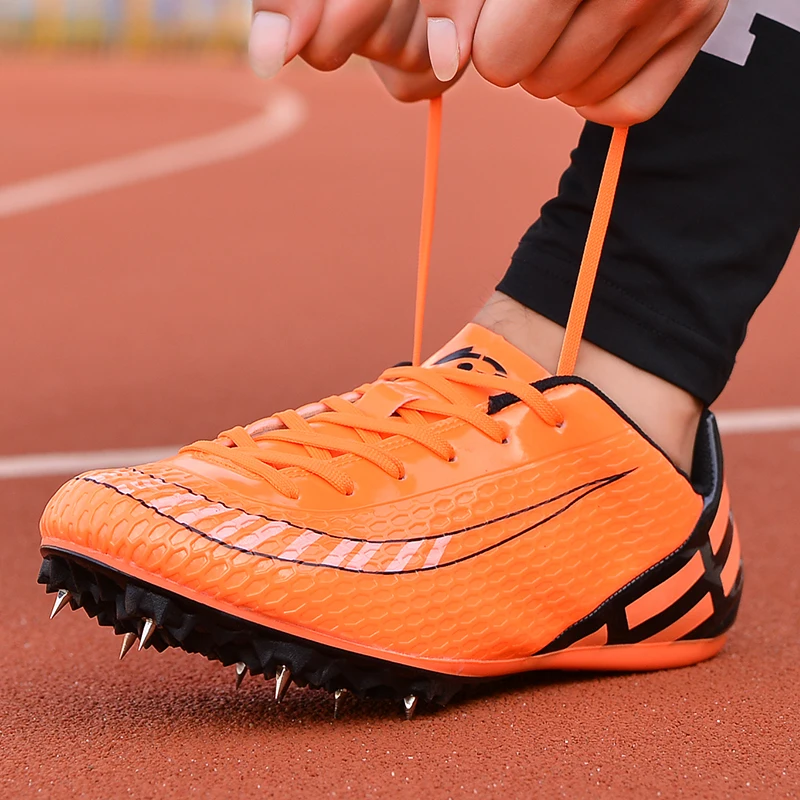 Training Shoes Men Track and Field Shoes Outdoor Breathable Athletic Race Running Shoes Teenagers Sneakers Plus Size