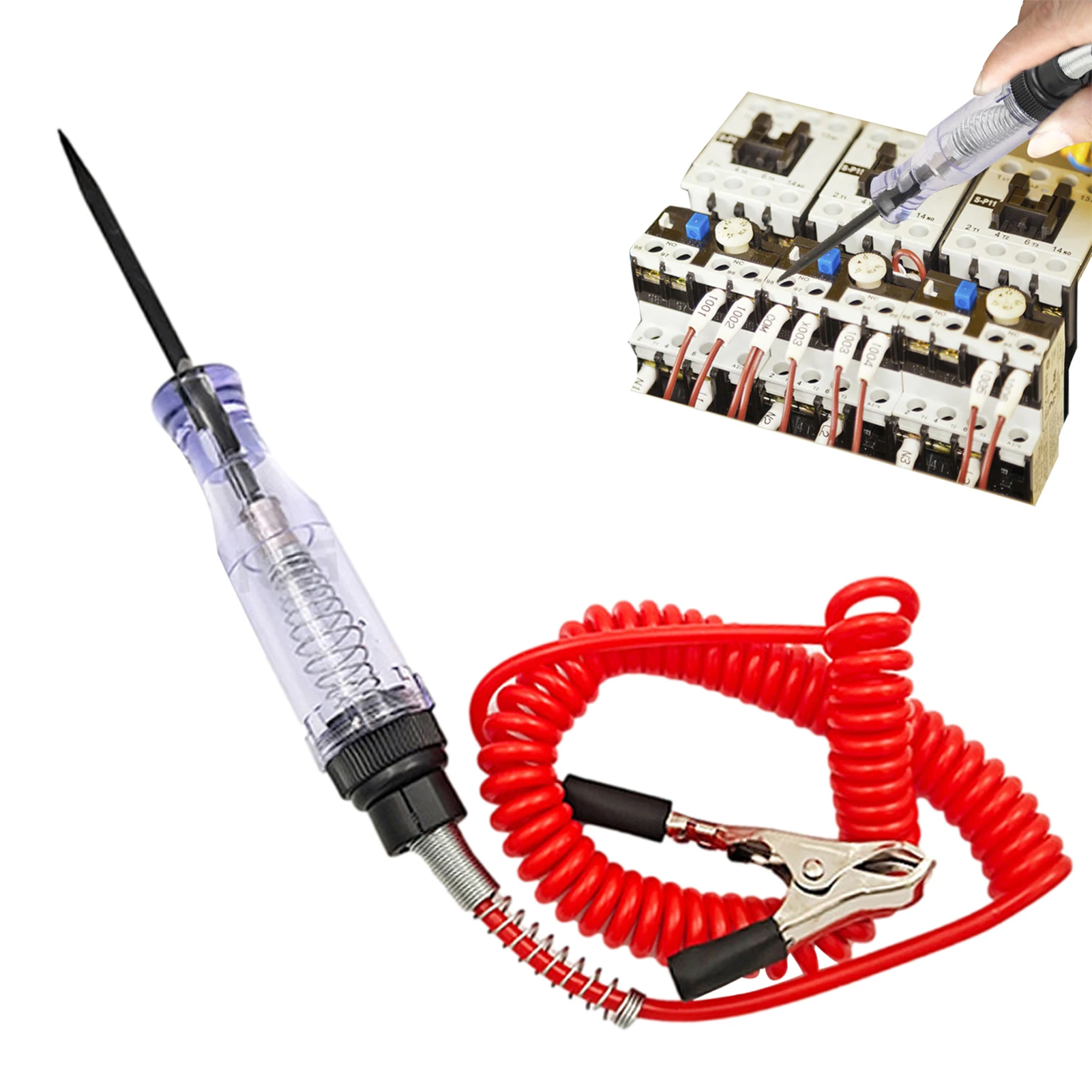 

6-24V Automotive Circuit Voltage Tester Lamp Voltage Test Pen Detector Diagnostic Tool with Indicator Light for Cars Trucks Boat