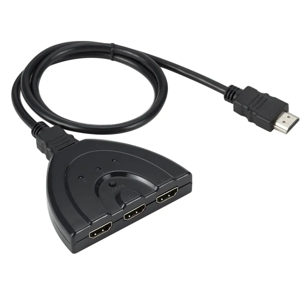 

3-портовый коммутатор, совместимый с HDMI, 3-в-1, 1080P Hub V1.3B или V1.4B, переключатель, разветвитель, адаптер, кабель для HDTV, XBOX, PS3
