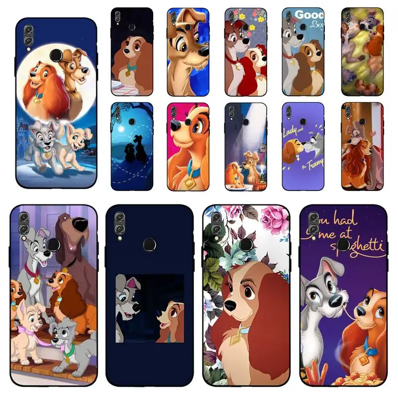 

Disney Lady and the Tramp Phone Case for Huawei Honor 10 i 8X C 5A 20 9 10 30 lite pro Voew 10 20 V30