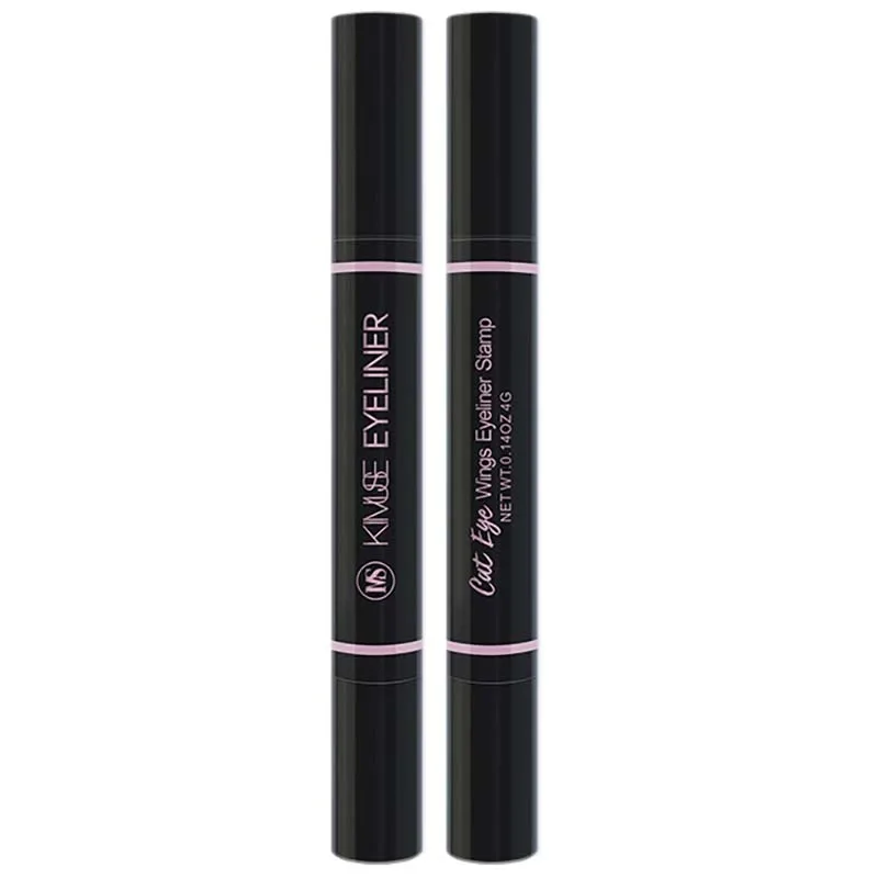 

KIMUSE 2 Pcs Double-Ended Stamp Liquid Eyeliner Pencil Triple-Cornered Seal Black Super Waterproof Cosmetic