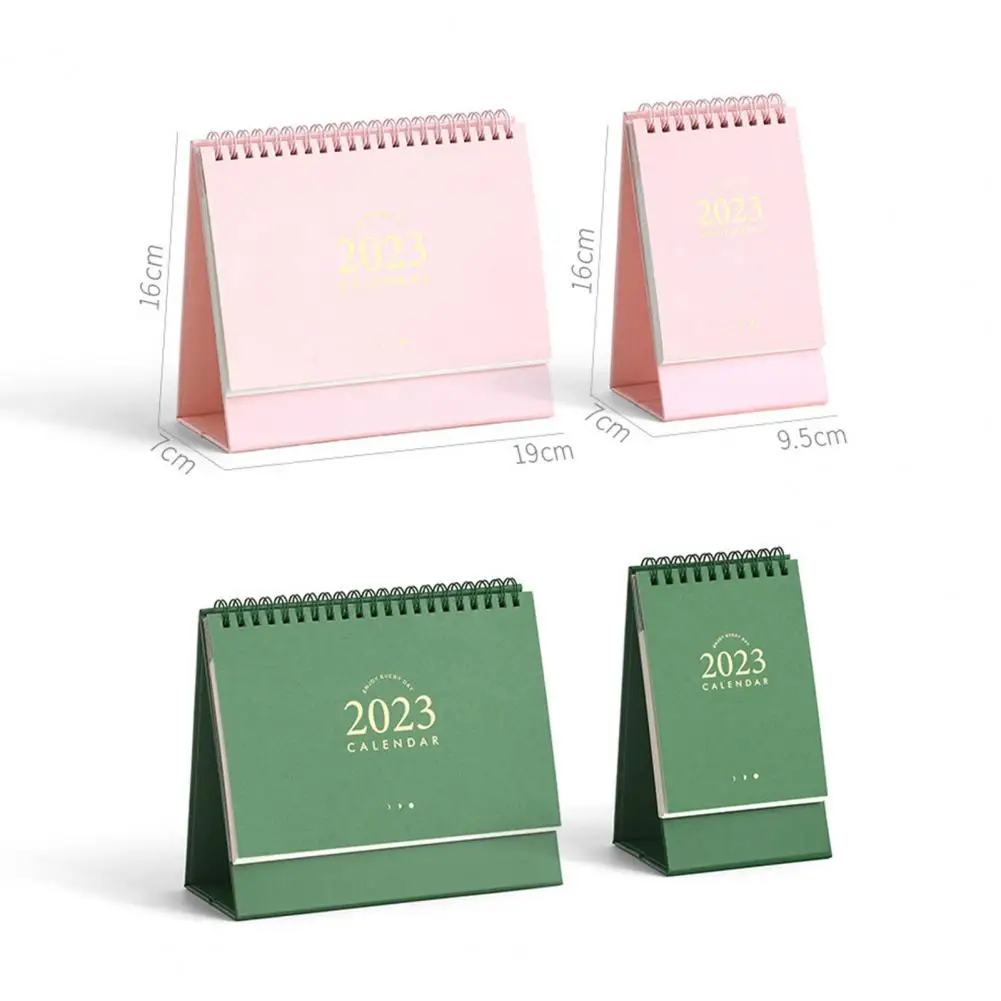 

Portable Notes Calendar Dual-Coil Paper Calendar Recording 2023 Simple Mini Desktop Paper Calendar Documenting Life