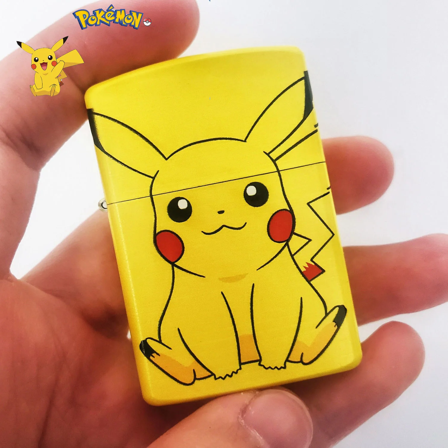 

New Pokemon Pikachu Lighter Kerosene Flip Windproof Grinding Wheel Cartoon Anime for Boyfriend Cute Painted Lacquer Female Gift