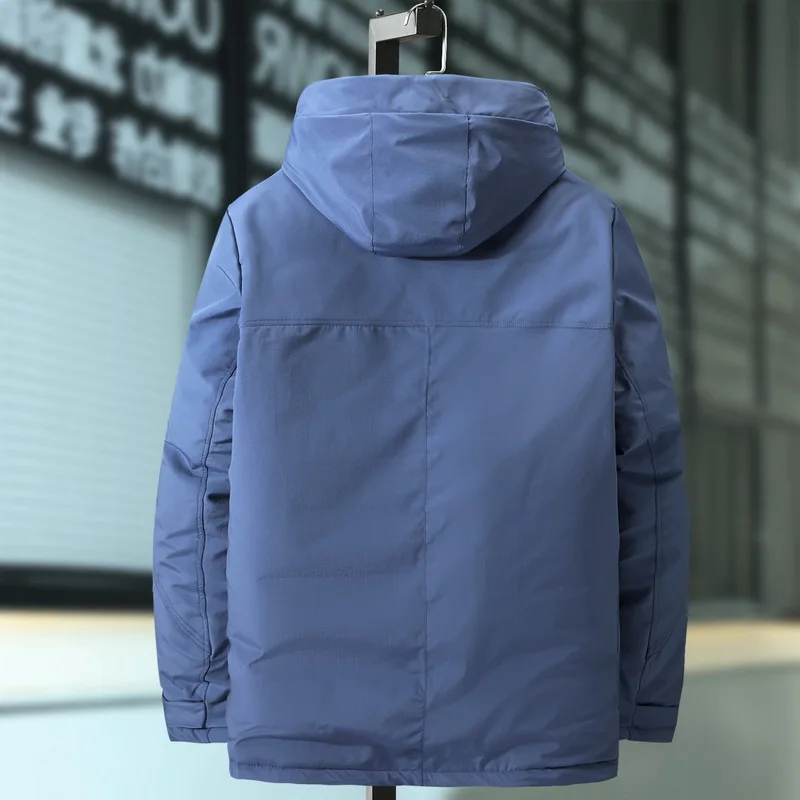 2022  New Thickened Cotton Jacket Fat Plus Fat Plus Size Down Cotton-padded Jacket Winter Loose Men's Fat Man Extra-large Coat
