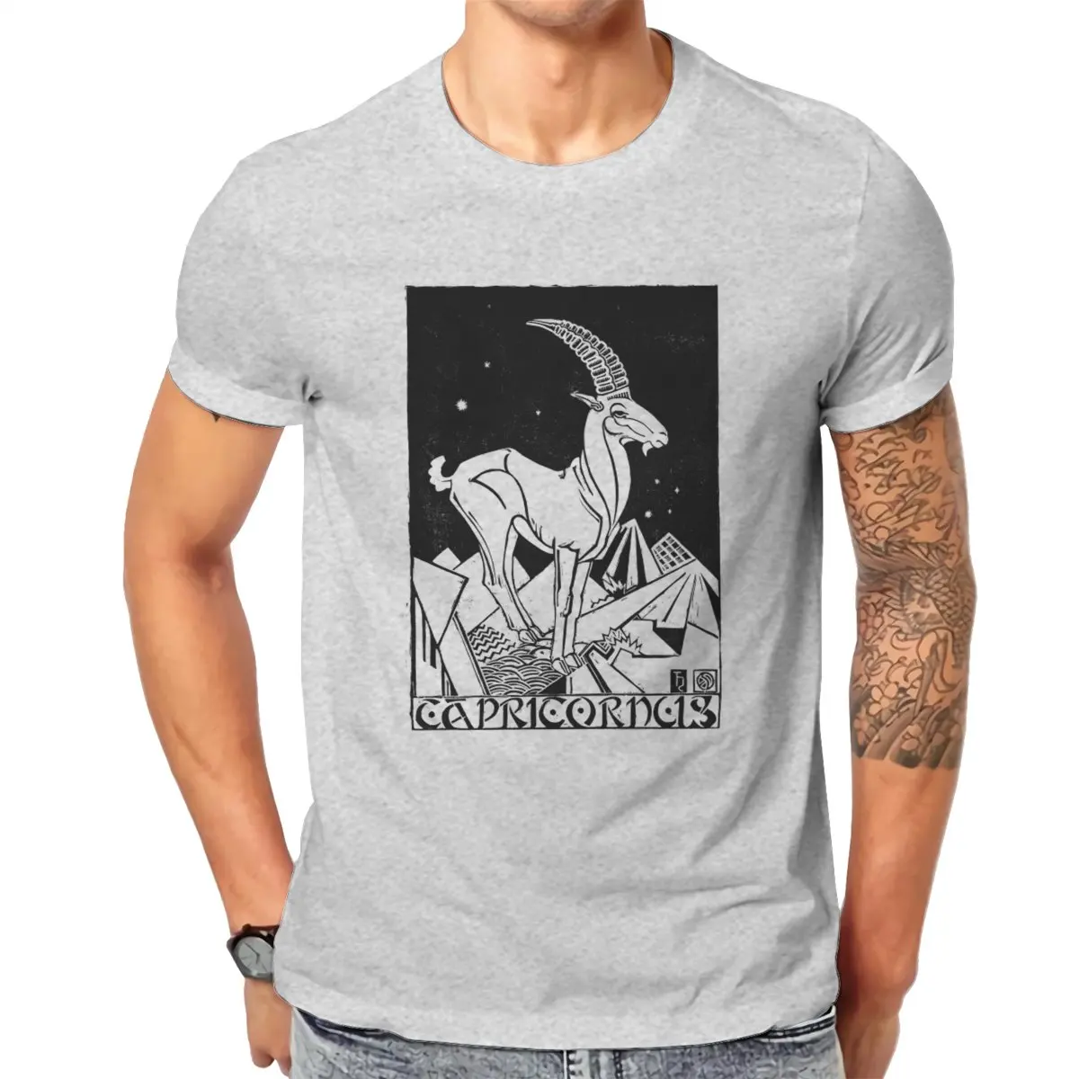 

printed cotton Tees summer Capricornus Constellation wholesale Essentials Summer Boy style male208640