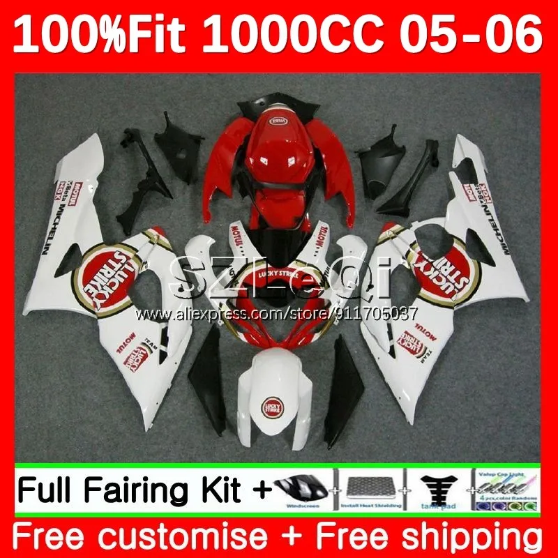 

Lucky Strike Injection для SUZUKI GSX-R1000 GSXR-1000 GSXR 1000CC 1000 CC K5 GSXR1000 05 06 GSX R1000 2005 2006 обтекатель 90LQ.10