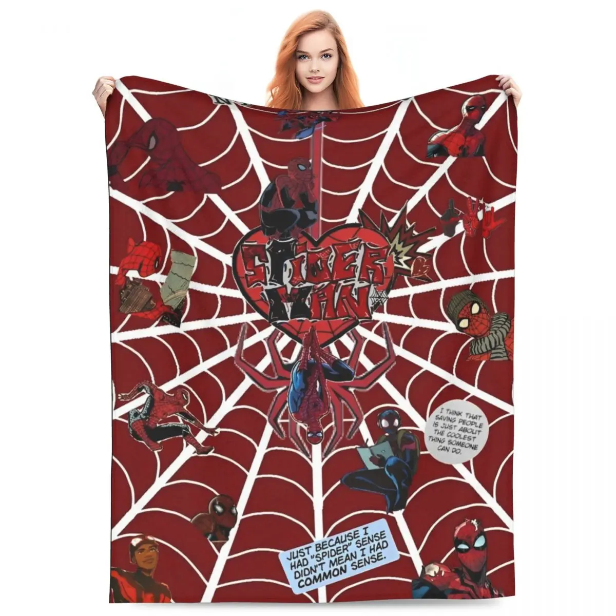 Одеяла Marvel Человек-паук качественное теплое одеяло зимнее туристическое офисное