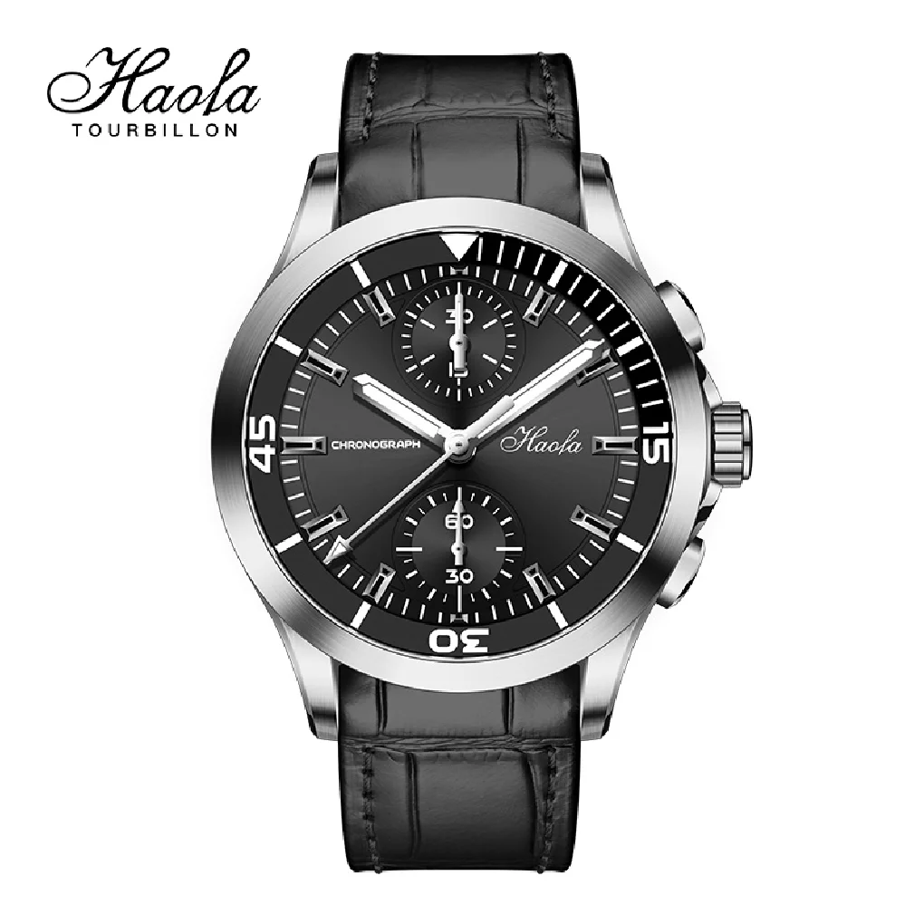 

Haofa Automatic Chronograph Watch Men Luxury Sapphire Automatic Movement Mechanical Mens Watches Fashion Waterproof Clock 1600