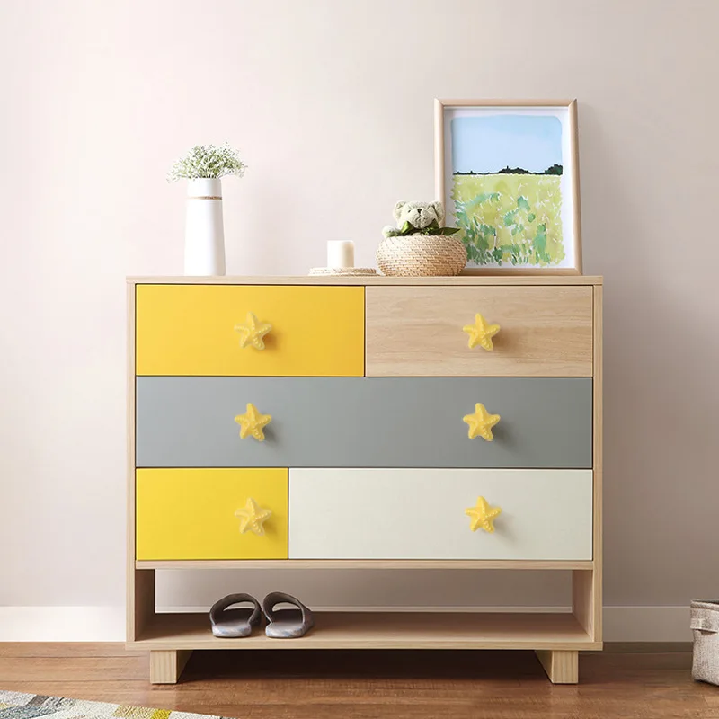 

New Children's Room Wardrobe Handle Cartoon Cute Wardrobe Door Furniture Drawer Bookcase Exhibition Cabinet Single Hole Ceramic