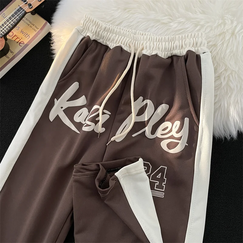 Мужские драпированные спортивные штаны в стиле хип-хоп High Street осенне-зимние с