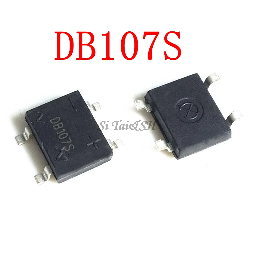 10 шт., диодный мост DB107S, DB107, 1A, 1000 В, SOP-4, выпрямитель SMD