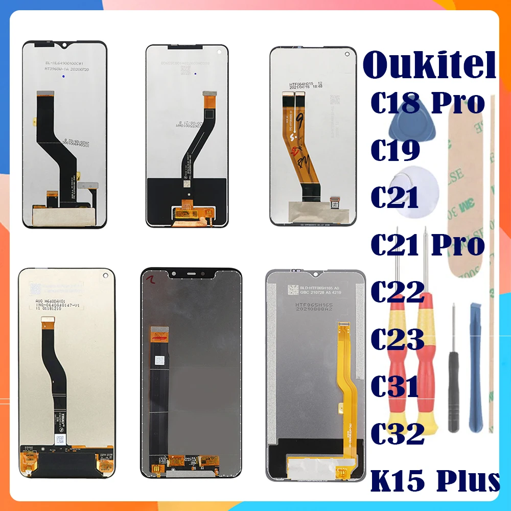 Для Oukitel C18 Pro C19 C21 C21 Pro C22 C23 C31 C32 C33 K15 Plus RT1 RT2 RT3 + ЖК-дисплей + сенсорный экран