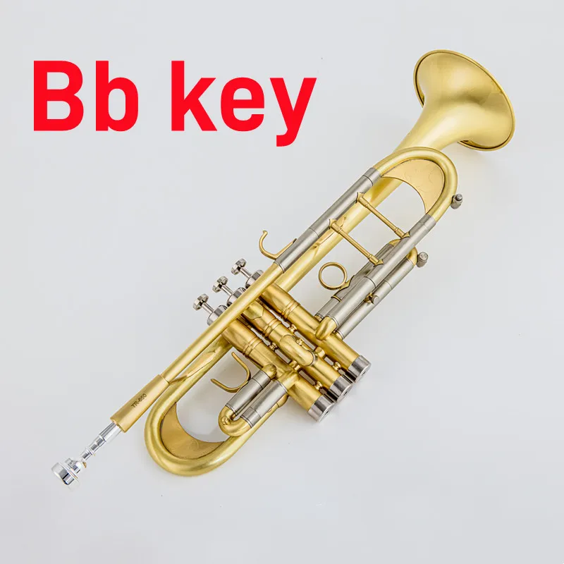 TOP Ouro-pintado requintado Trompete из бронзы прочная Bb C plana инструменты музыкальных