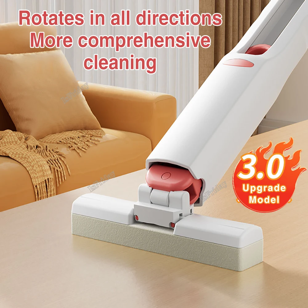 

Portable Mini Squeeze Mop Kitchen Home Sponge Cleaning Brush Desk Window Glass Car Cleaner Mop Household Hand Free Cleaning Tool