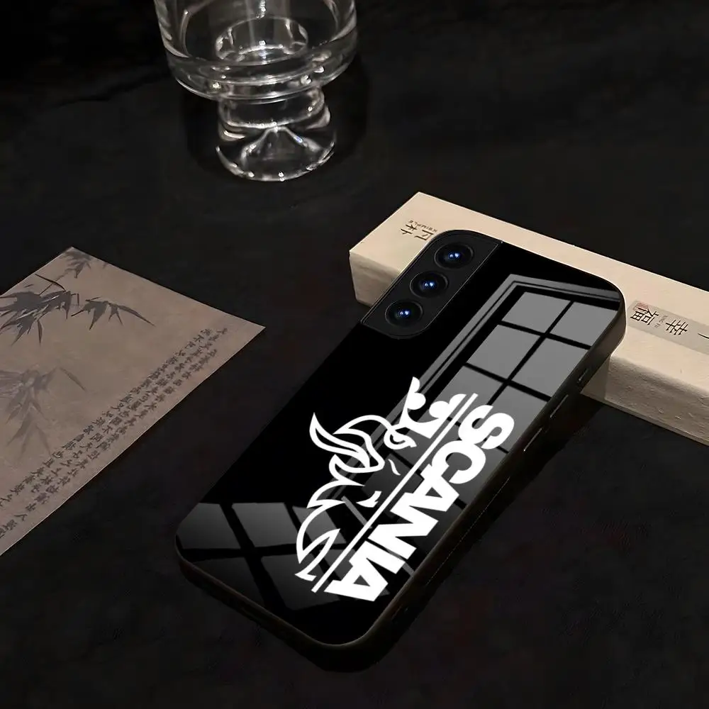 Роскошный автомобильный s-scaniaes чехол для телефона Samsung glass S24 23 A54 S21 S22 Ultra A 42 32 52 51 Note