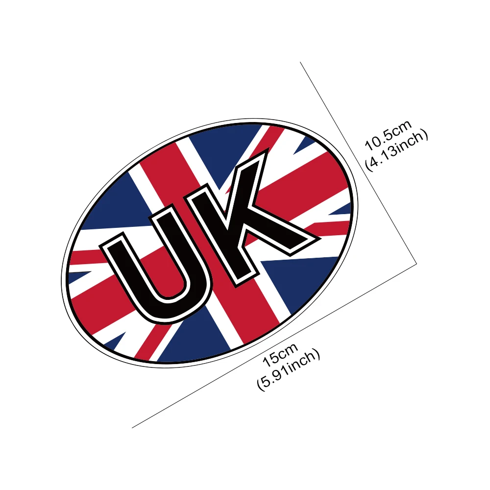 Виниловая наклейка на лобовое стекло с флагом Великобритании и